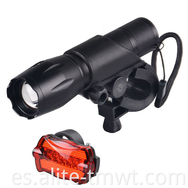 Linterna LED XML-T6 recargable de zoom de 10W Focus para bicicleta recargable para bicicleta para bicicleta